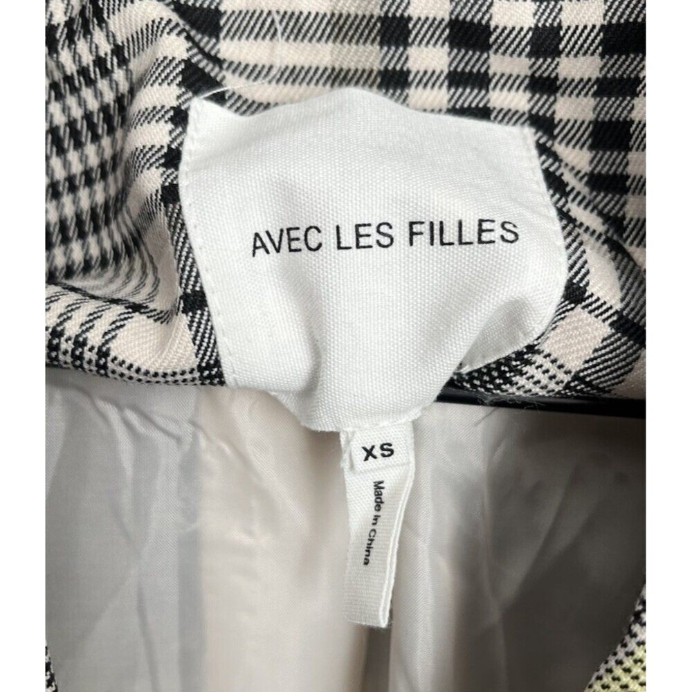 NWT! Avec Les Filles Women's XS Plaid Trench Coat Yellow/Multi - Picture 5 of 10